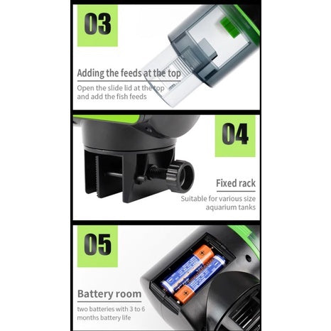 Automatic Fish Feeder Electric Aquarium Feeder Auto Adjustable Food Timer Fish Tank Dispenser